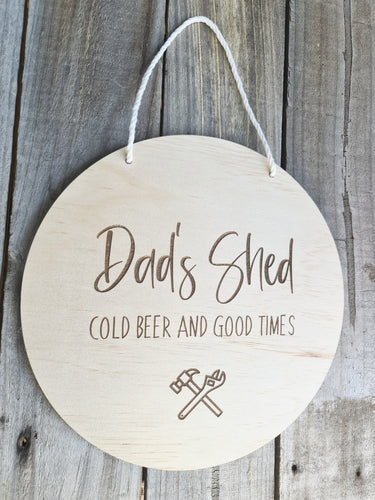 'Dad's Shed' Plaque