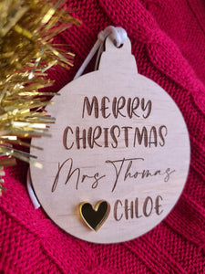 'Merry Christmas' tree ornament