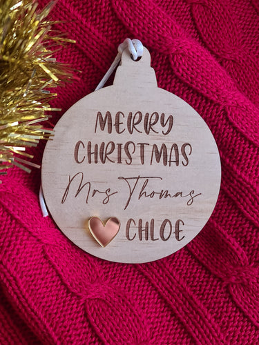 'Merry Christmas' tree ornament