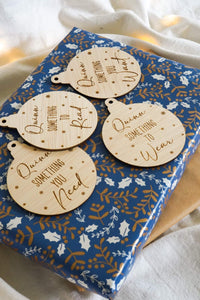 Christmas gift tag set of four